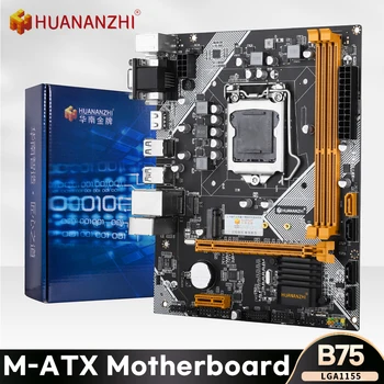 HUANANZHI B75 Doske M-ATX podpora Intel Core i5 3570 a 2*8GB DDR3 NON-ECC pamäť SATA3.0 USB3.0 VGA+DVI+HDMI