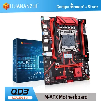 HUANANZHI QD3 Doske podpora Intel XEON E5 LGA2011-Všetky 3 Series DDR3 RECC NON-ECC Pamäť NVME USB3.0 SATA