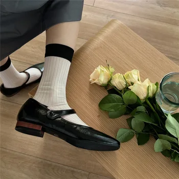 Harajuku Vintage Žena Ponožky Ultra-tenké Letné Streetwear Posádky Ponožky Farby Patchwork Japonský Štýl Kawaii Dievčatá Roztomilý Dlhé Ponožky