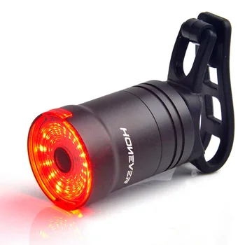 Honever Brzda Senzora Smart Svetlo na Bicykel Nepremokavé USB Nabíjateľné LED Zadné Svetlo Cyklistické Doplnky Späť zadné svetlo