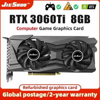JIESHUO grafická karta RTX 3060 TI 8gb PC grafickú kartu gddr6 256bit GPU 8Pin rtx3060 série rtx3060ti počítači grafická karta