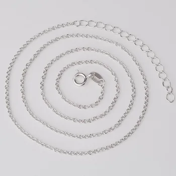 JustNeo pevné 925 sterling silver oválne kábel reťazca náhrdelník s ródium doska, pružiny spona jemné šperky JN029