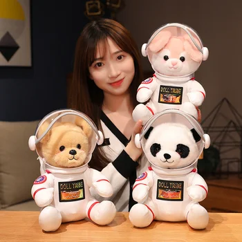 Kawaii Letecký Medvedík Panda Králik Plyšové Hračky Roztomilý Zvierat Astronaut Messenger Taška Bábiky Kawaii Darček pre Dieťa Narodeniny Dievča