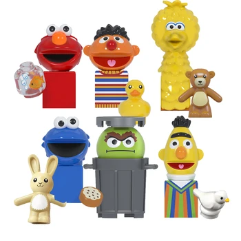 LG1003 Sesame Street Mini Akcia Hračky Údaje Stavebné Bloky Veľký Vták Elmo Kompatibilné Zhromaždiť Tehly Narodeninám Darčeky pre Deti