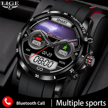 LIGE 2022 Smart Hodinky Mužov AMOLEO plne Dotykový Náramok Fitness Tracker Športové Hodinky Bluetooth Smart Call Hodiny Mužov Smartwatch