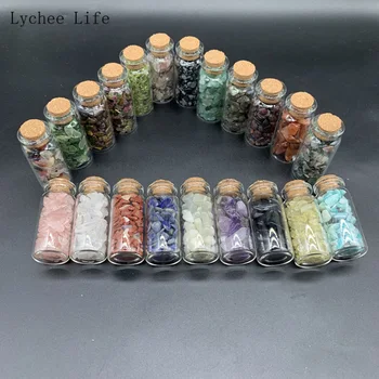 Liči Život 15Styles Mini Jasné Fľaše Prírodného Kameňa Crystal Drahokam Čiar Uzdravenie Duchovné Kamene, Čarodejnice Domova