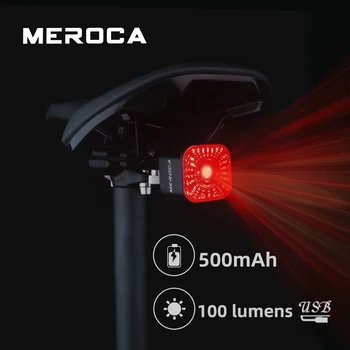 MEROCA 500mAH Bicykel Zadné Svetlo s USB Nabíjanie Vysoká svietivosť 100 lumenov Výstražné Svetlo MTB, Road Svetlo na Bicykel