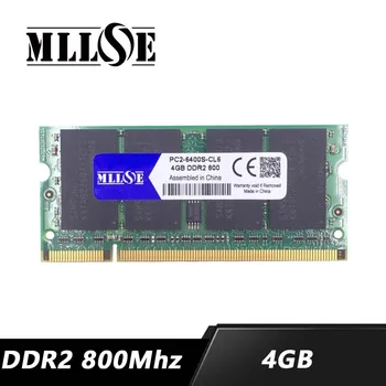 MLLSE pamäte ram DDR2 4gb 8gb 800 Mhz PC2-6400 sodimm laptop , notebook, memoria ram ddr2 4gb 800Mhz pc2-6400s, ddr 2 4g 4gb ram