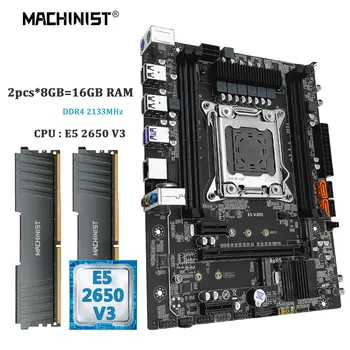 Machinis V205 Doske Combo Xeon E5 2650 V3 CPU auta LGA 2011-3 DDR4 16 G 2133MHz Pamäte RAM, Podpora NVME SATA M. 2 USB 3.0