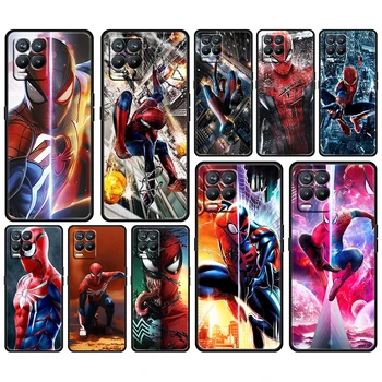 Marvel Spiderman Umenie Pre OPPO GT Master Nájsť X5 X3 Realme 9 8 6 C3 C21Y Pro Lite A53S A5 A9 2020 Black Telefón puzdro Coque