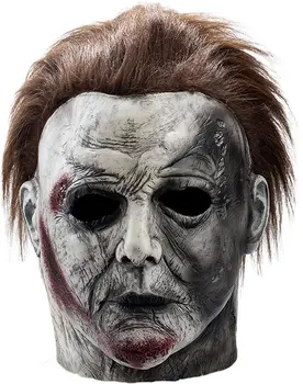 Michael Myers Maska Moonlight Panika Teroru Latex Horor Halloween Masky Plnú Tvár Prilba Hlavu Krytie Cosplay Strašidelné Masky Strany Prop
