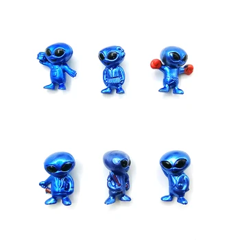Mini 6pcs/set Modrá PVC Cudzie Hračky ET Kreslená Postavička Ornament Akcie Obrázok Bábika Anime Brinquedos Deti Hračky Pre Deti Darček