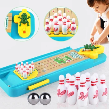 Mini Desktop Bowling Hračky Set pre Chlapcov Deti Zaujímavé Krytý Cartoon Tabuľka Hra Kit Vývojovej Šport pre Deti