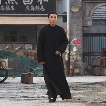 Muž Čínskej Tradičnej Mandarin Plášte Wing-chun Kung Fu Uniformy Pevnej Fáze Presluchy Výkon Kostým Čínsky Tunika Oblek
