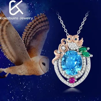 Móda Modré Crystal Náhrdelník Sova Luxusné Prívesok Zvierat Šperky Príslušenstvo Výročie Prázdninový Darček