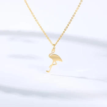 Móda Roztomilý Zvierat Flamingo Náhrdelník Prívesok Pre Ženy Strany Choker Reťazca Šperky Príslušenstvo Priateľka Narodeniny Najlepší Darček Hot