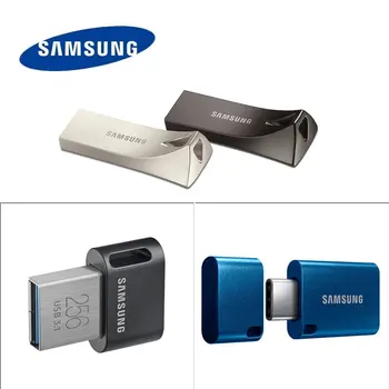 NOVÉ Original SAMSUNG USB Flash Disk USB3.1 kl ' úč 64GB 300 MB 128 gb kapacitou 256 GB 400MB Typ-C Pero, Disky Storager Prístroj U Diskov