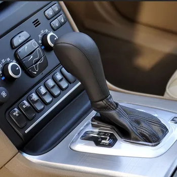 Na roky 2007-2013 Volvo XC90 Riadidlá kryt Radiacej páky Kožený kryt prevodovky kryt Radenie kryt