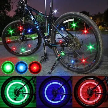 Nepremokavé Cyklistické Hovoril Svetlo LED Kolesa Bicykla Svetlo Jednoduchú Inštaláciu Na 2 mm Bicyklové Špice Pneumatiky Bezpečnostné Výstražné Svetlo S akumulátorom