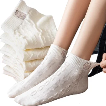 Nové dámske Letné Tenké Ponožky Dezodorant Priedušná Cartoon Bežné Antibakteriálne Loď Ponožky Neviditeľné Ponožky