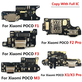 Nový USB Nabíjací Port Nabíjačku Rada Flex Kábel Pre Xiao Poco F2 Pro F3 F1 X3 Pro Dock Konektor Konektor S Mikrofónom