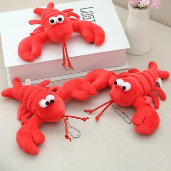 Nádherné pohode 12/16 cm plyšové Simulácia krab lobster roztomilý červený Keychain taška Prívesok mäkké vysokej kvality Upokojujúci bábika festival darček