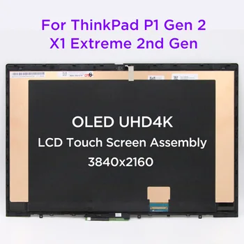 OLED LCD Dotykový Displej Digitalizátorom. Montáž Pre Lenovo ThinkPad X1 Extrémne 2nd Gen 20QV 20QW P1 Gen 2 20QT 20QU 02HM884 UHD Displej