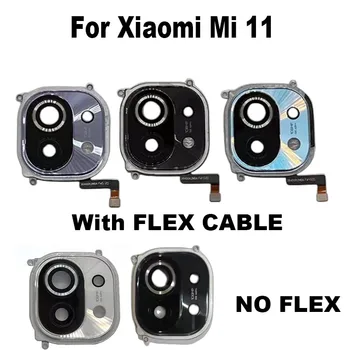 Originálne Zadný Fotoaparát Sklo Objektívu Pre Xiao Mi 11 Mi11 Zadná Kamera Rám S Flex kábel 5G M2011K2C M2011K2G Náhradné