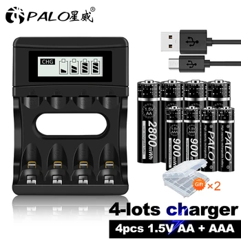 PALO1.5V AA+AAA batéria Li-ion batéria AA Nabíjateľné Batérie aa/aaa Lítiové Batérie Pre Hodiny,Hračky a 1,5 V Li-ion akumulátor, nabíjačka