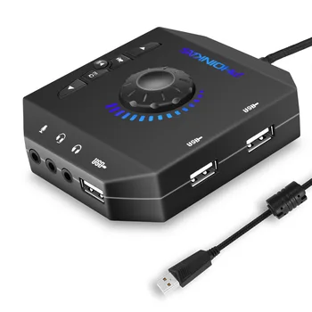 Povolanie Počítač USB Zvuková Karta 7.1 Kanálové Audio Adaptér Konvertor Audio Rozhranie pre PC, Notebook, Externý Zvuková Karta