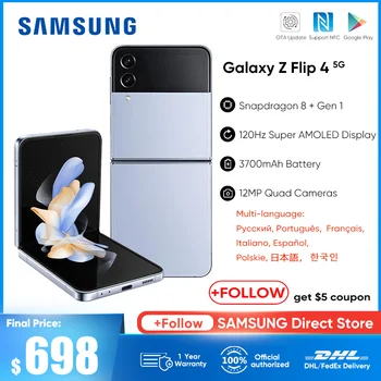 Pôvodné Samsung Galaxy Z Flip 4 Smartphone 6.7