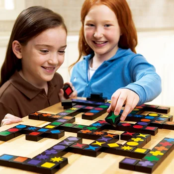 Qwirkle Interaktívne Hračky, Detské Vzdelávacie Šach Stolné Hry, Montáž Deťom Drevené Hračky Qwirkle Dospelých Inteligencie Dosková Hra