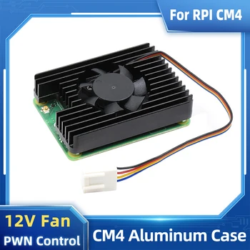 Raspberry Pi CM4 Hliníkové Prípade Obrnené Shell s 12V 3007 PWN Kontroly Chladiaci Ventilátor Heatsinks pre Pi Výpočet Modul 4