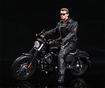 SKVELÉ DVOJIČKY 1/12 Rozsahu Obmedzená Akcia Obrázok Terminatores 2 Rozsudku T-800 Harley Motory Model pre Zber