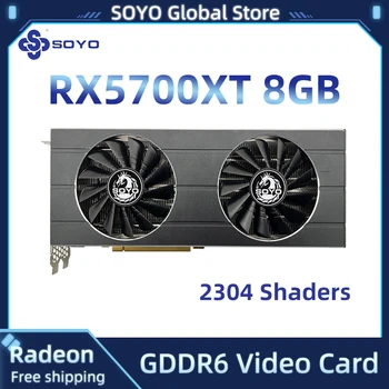 SOYO RX 5700XT 5500XT 8 GB Grafická Karta GPU GDDR6 256-Bit 8pin+8pin 7nm Novú grafickú Kartu Podporu Ploche CPU placa de video