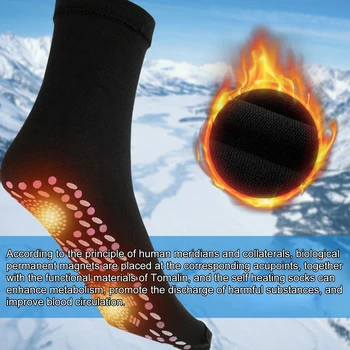 Samovoľne sa zahrievajúce Zdravotnej Starostlivosti Ponožky Zmierniť Unavený Pohodlné Zimné Magnetické Ponožky Priedušná Non-sklzu pre Lyžovanie, Snowboarding