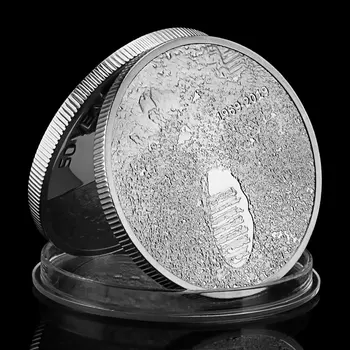 Spojené Štáty 50 Rokov Výročie Mesiac Vstupnej Zberateľskú Strieborné Pozlátené Suvenír Mince Kreatívny Darček Pamätné Mince