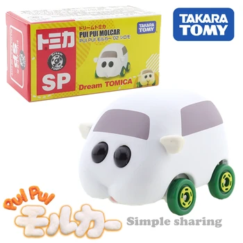 Takara Tomy Sen Tomica SP Pui Pui Molcar 02 Shiromo Hračka Auto DieCast Anime Obrázok Čačky Miniatúrne Beettle Model Auta