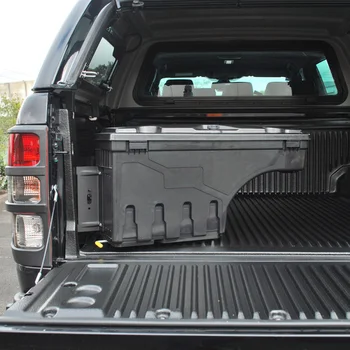 Toolbox Skladovanie zadné dvere Swing Prípade Skladovania Tool Box pre Ford Ranger T7 2015-2018 WILTRAK Black 4x4 Auto Príslušenstvo Styling 1PCS