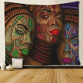 Tri Afrických Amerických Žien Umenie Tapisérie Stene Visí