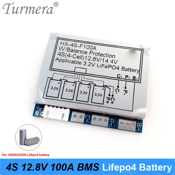 Turmera 12.8 V 4S 100A Lifepo4 Batérie BMS s Rovnováhu Chrániť Rada Samostatné Port pre 12V 14,4 V Neprerušené Napájanie Pomocou