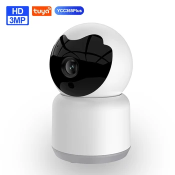 Tuya IP Kamera 3MP 1296P HD Video Surveillance Camera Nočné Videnie Smart Auto pre Sledovanie obojsmerné Audio Home Security Kamera YCC365