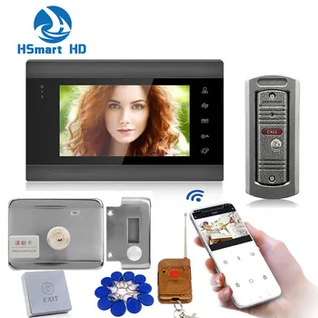 Tuya smart 7 Palcový HD WiFi Video Dvere Telefónne Byt Systém S Elektrického Zámku riadenia Prístupu, Podpora Detekcie Pohybu Záznam