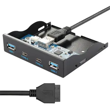 USB 3.0 HUB 4 Porty na Prednom Paneli na základnej Doske 20kolíkový Konektor Kábel pre 3.5