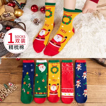 Unisex Bavlna Vianočné Ponožky Ženy, Mužov, Vianočné Dekorácie Pre Domov Ornament, Vianoce, Nový Rok Darčeky Santa Elk Claus Dekor Ponožky