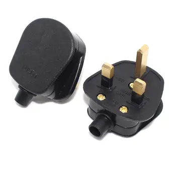 Vysoko Kvalitné Čierna/Biela 3 Pin UK Siete Top Plug 13A Zariadenie, elektrická Zásuvka Poistka Adaptér pre Domácnosť,1 ks