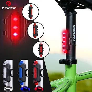 X-Tiger Bicykel Zadné Svetlo LED Bezpečnostné Upozornenie Cyklistické Prenosné Svetlo, Nepremokavé cyklistické príslušenstvo na Bicykel zadné svetlo Bicyklov Svetla