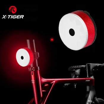 X-Tiger Bicykel zadné Svetlo na Prilbu Batoh LED Lampy, Bezpečnostné Výstražné Strobe Svetlo Športové Nepremokavé Cyklistické zadné svetlo