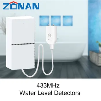 ZONAN 433MHZ Hladina Vody Úniku Senzor Detektora Zapojenie Smart Home Nepremokavé Detektor Bezpečnostnej Pretečeniu Alarm ochrany Systému