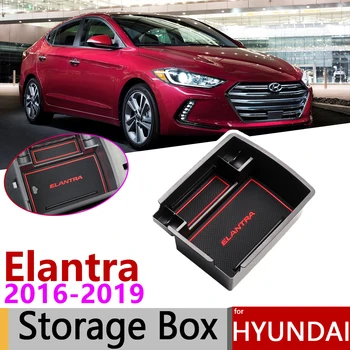 pre Hyundai Elantra AD Avante Super Elantra 2016~2019 z Opierke Úložný Box Zakladanie Upratovanie, Auto Organizátor Príslušenstvo 2017 2018